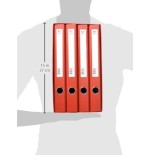 3765-MODULO 4 CARPETAS 2 ANILLAS 25 MM ROJO FOLIO 290X350X180 GRAFOPLAS 7282451