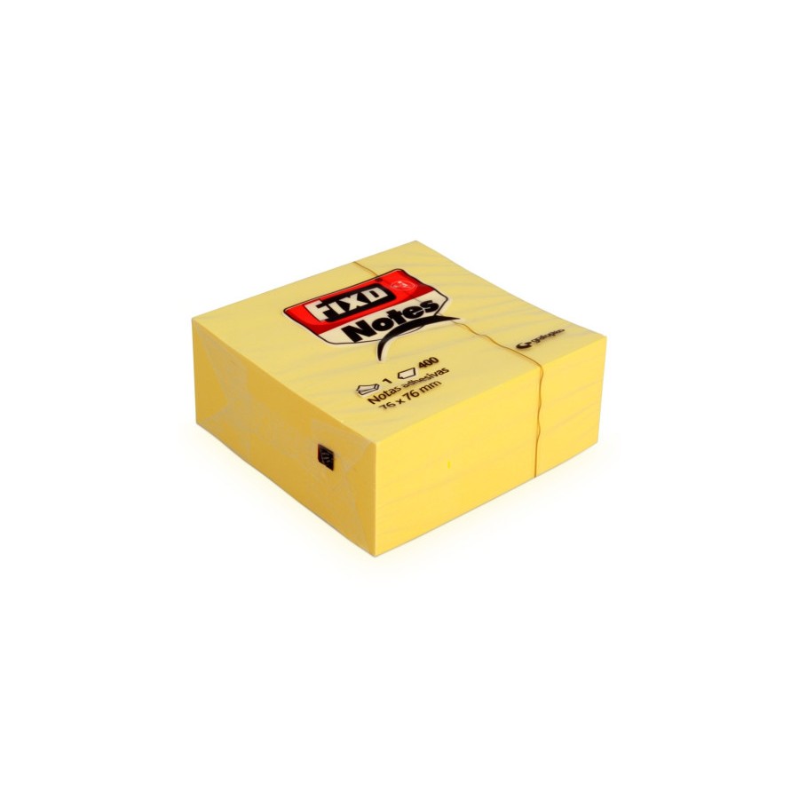 3789-CUBO 400 NOTAS ADHESIVAS 76X76MM AMARILLAS FIXO 65005463