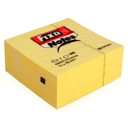 3789-CUBO 400 NOTAS ADHESIVAS 76X76MM AMARILLAS FIXO 65005463