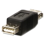 38324-Lindy 71230 cambiador de genero para cable USB A Negro