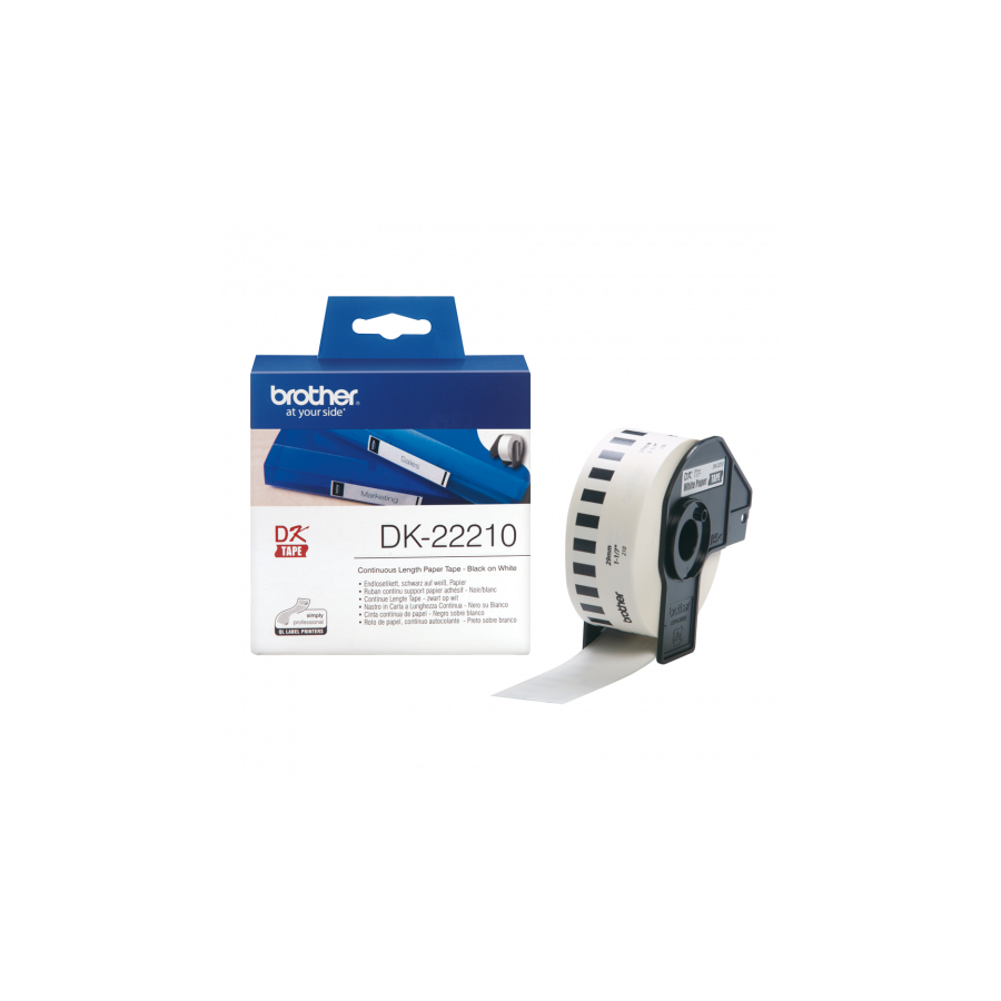 3838-BROTHER CINTA DE PAPEL CONTINUO BLANCO, 29MM X 30,48M  (DK22