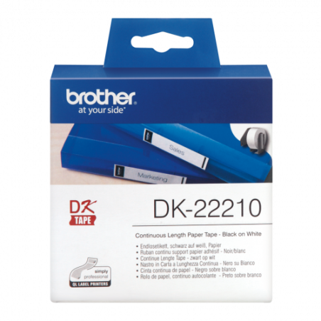 3839-BROTHER CINTA DE PAPEL CONTINUO BLANCO, 29MM X 30,48M  (DK22