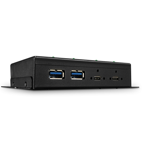 38484-Lindy 43094 hub de interfaz USB 3.2 Gen 2 (3.1 Gen 2) Type-C 10000 Mbit/s Negro