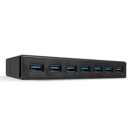 38490-Lindy 43228 hub de interfaz USB 3.2 Gen 1 (3.1 Gen 1) Type-A 5000 Mbit/s Negro