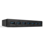 38490-Lindy 43228 hub de interfaz USB 3.2 Gen 1 (3.1 Gen 1) Type-A 5000 Mbit/s Negro