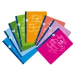 3877-LIBRETA CUBIERTA BASICA FORMATO A4 RAYADO 2,5 MM 50 HOJAS SURTIDOS LAMELA 06A4002