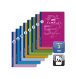 3878-LIBRETA CUBIERTA BASICA FORMATO A4 RAYADO 3 MM 50 HOJAS SURTIDOS LAMELA 06A4003