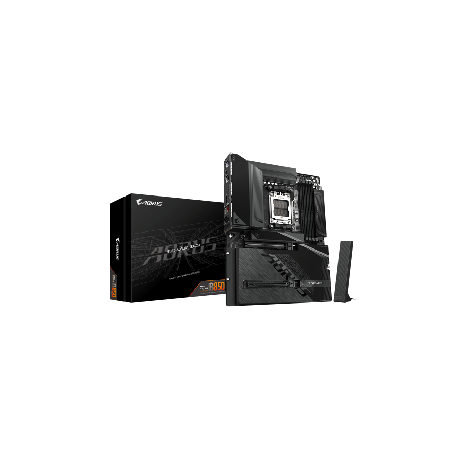38826-GIGABYTE B850 AORUS STEALTH Placa Base - CPUs AMD Ryzen Serie 9000, VRM digital de 14+2+2 fases, hasta 8200 MHz DD