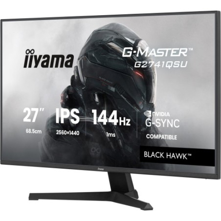 38905-MONITOR IIYAMA 27 PULGADAS RESOLUCION WQHD (2560X1440), PANEL IPS, 1 MS (MPRT), 75 HZ, BRILLO 250, CONTRASTE 1000:
