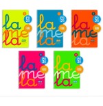 3898-CUADERNO FOLIO PLASTIC RAYADO 5 MM 80 HOJAS 90 GRS COLORES SURTIDOS LAMELA 7FTP005S