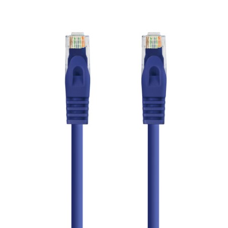 39166-Nanocable Cable de red latiguillo RJ45 LSZH Cat.6A UTP AWG24, Azul, 0.5m
