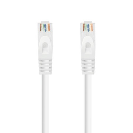 39172-Nanocable Cable de red latiguillo RJ45 LSZH Cat.6A UTP AWG24, Blanco, 0.5m