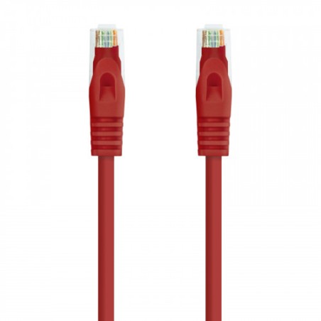 39204-Nanocable Cable de red latiguillo RJ45 LSZH Cat.6A UTP AWG24, Rojo, 3.0m