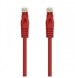 39204-Nanocable Cable de red latiguillo RJ45 LSZH Cat.6A UTP AWG24, Rojo, 3.0m