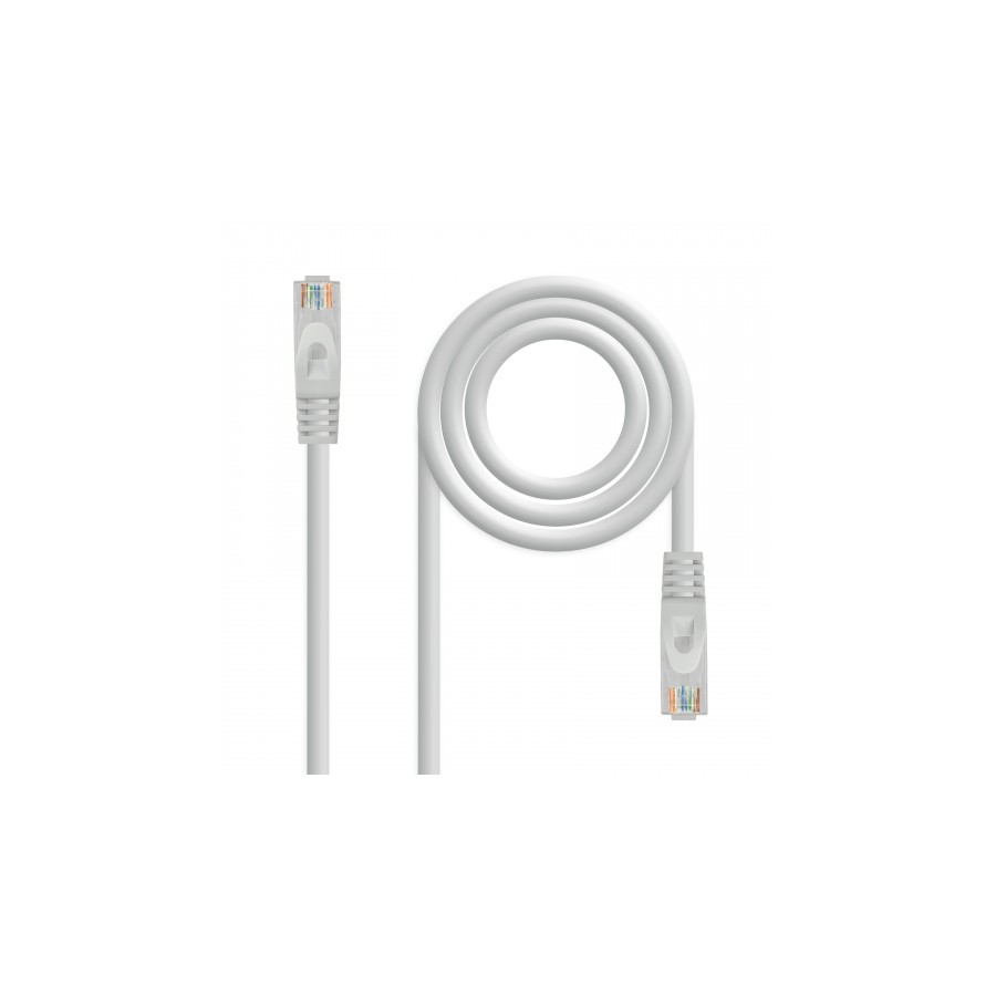 39211-Nanocable Cable de red latiguillo RJ45 LSZH Cat.6A UTP AWG24, Gris, 7.0 m