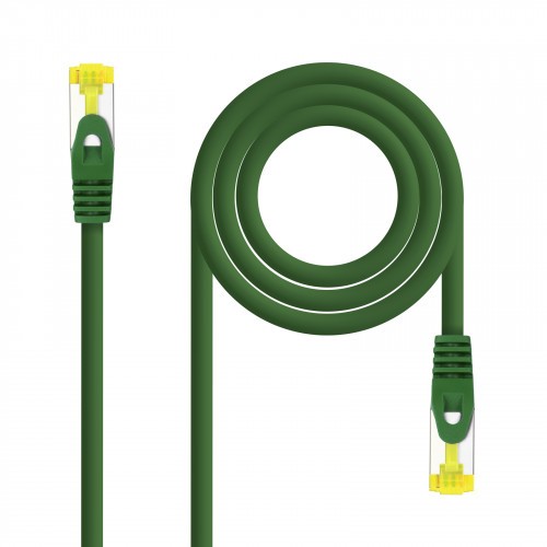 39221-Nanocable Cable de red latiguillo RJ45 LSZH Cat.6A SFTP AWG26, Verde, 0.5m