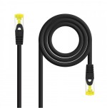 39227-Nanocable Cable de red latiguillo RJ45 LSZH Cat.6A SFTP AWG26, Negro, 1.0 m