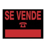 3925-CARTEL "SE VENDE" 500X230 MM PVC NEGRO ARCHIVO 2000 6162 NE