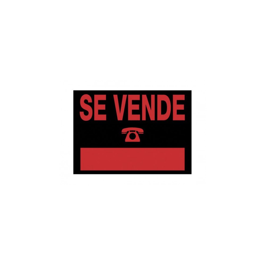 3926-CARTEL "SE VENDE" 350X250 MM PVC NEGRO ARCHIVO 2000 6167 NE