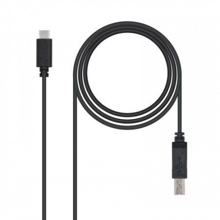 39269-Nanocable USB 2.0, 1m cable USB USB C USB B Negro
