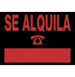 3927-CARTEL "SE ALQUILA" 700X500 MM PVC NEGRO ARCHIVO 2000 6161 NE