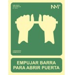 3930-SENAL "EMPUJAR BARRA PARA ABRIR PUERTA" 224X300 PVC VERDE ARCHIVO 2000 6170-01H VE