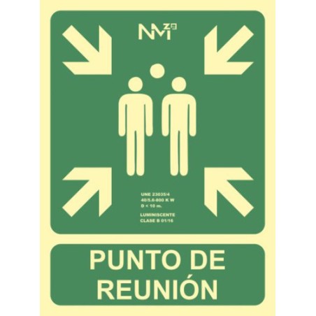 3933-SENAL "PUNTO DE REUNION" 224X300 PVC VERDE ARCHIVO 2000 6170-07H VE