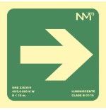 3934-SENAL "FLECHA DERECHA" 224X224 PVC VERDE ARCHIVO 2000 6170-10HD VE