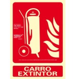 3936-SENAL "CARRO EXTINTOR" 210X300 PVC ROJO ARCHIVO 2000 6171-02H RJ