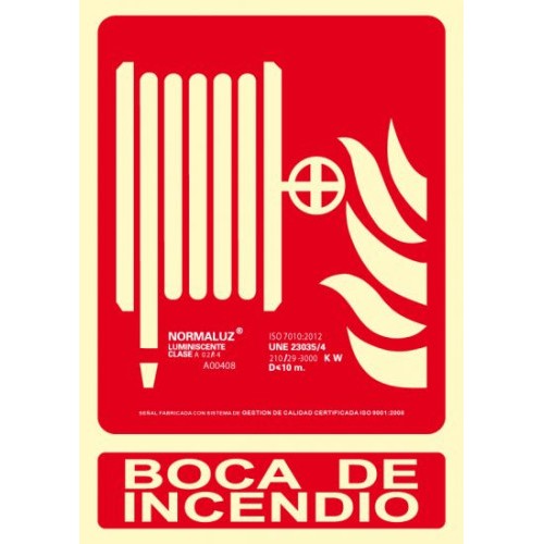 3937-SENAL "BOCA DE INCENDIO" 210X300 PVC ROJO ARCHIVO 2000 6171-03H RJ