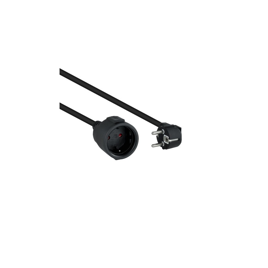 39401-Nanocable Cable de Alimentacion Alargador, Negro, 3 m