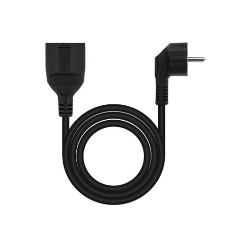 39406-Nanocable Cable de Alimentacion Alargador, Negro, 5 m
