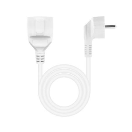 39408-Nanocable Cable de Alimentacion Alargador, Blanco, 5 m