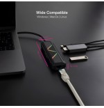 39436-Nanocable 10.16.0501 base para portatil y replicador de puertos Alambrico USB 3.2 Gen 1 (3.1 Gen 1) Type-C Negro