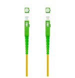 39463-Nanocable Cable de Fibra Optica SC/APC a SC/APC Monomodo Simplex LSZH, Amarillo, 10m
