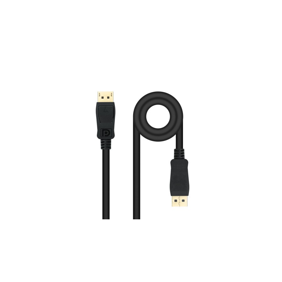 39577-Nanocable Cable DisplayPort 1.4, DP/M - DP/M, Negro, 0.5 m