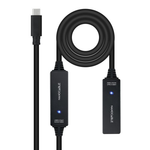39652-Nanocable 10.01.1312 cable USB USB 3.2 Gen 1 (3.1 Gen 1) 10 m USB C Negro
