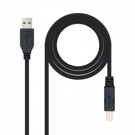 39764-Nanocable 10.01.0801-BK cable USB 1 m 3.2 Gen 1 (3.1 Gen 1) USB A USB B Negro
