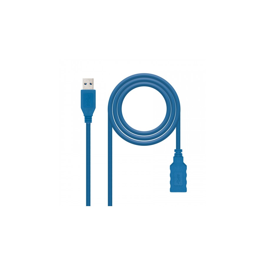 39772-Nanocable CABLE USB 3.0, TIPO A/M-A/H, AZUL, 2.0 M