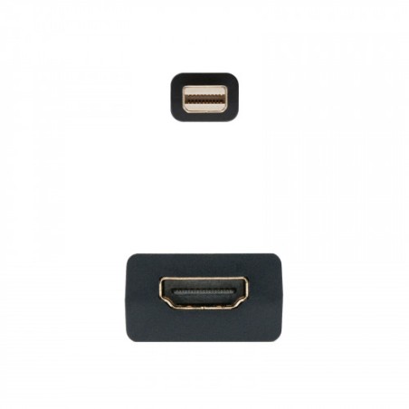 39827-Nanocable CONVERSOR MINI DP A SVGA MINI DP/M-SVGA/H NEGRO 15 CM