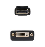 39831-Nanocable CONVERSOR DISPLAYPORT A DVI SINGLE LINK DP/M-DVI/H NEGRO 15 CM