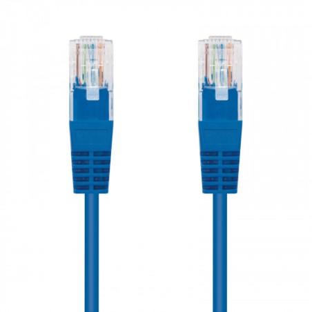 39863-Nanocable CABLE RED LATIGUILLO RJ45 CAT.5E UTP AWG24, AZUL, 2.0 M