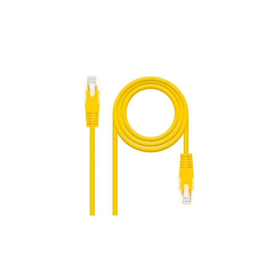 39923-NANOCABLE CABLE RED LATIGUILLO RJ45 CAT.6 UTP AWG24, AMARILLO, 0.5 M (10.20.0400-Y)