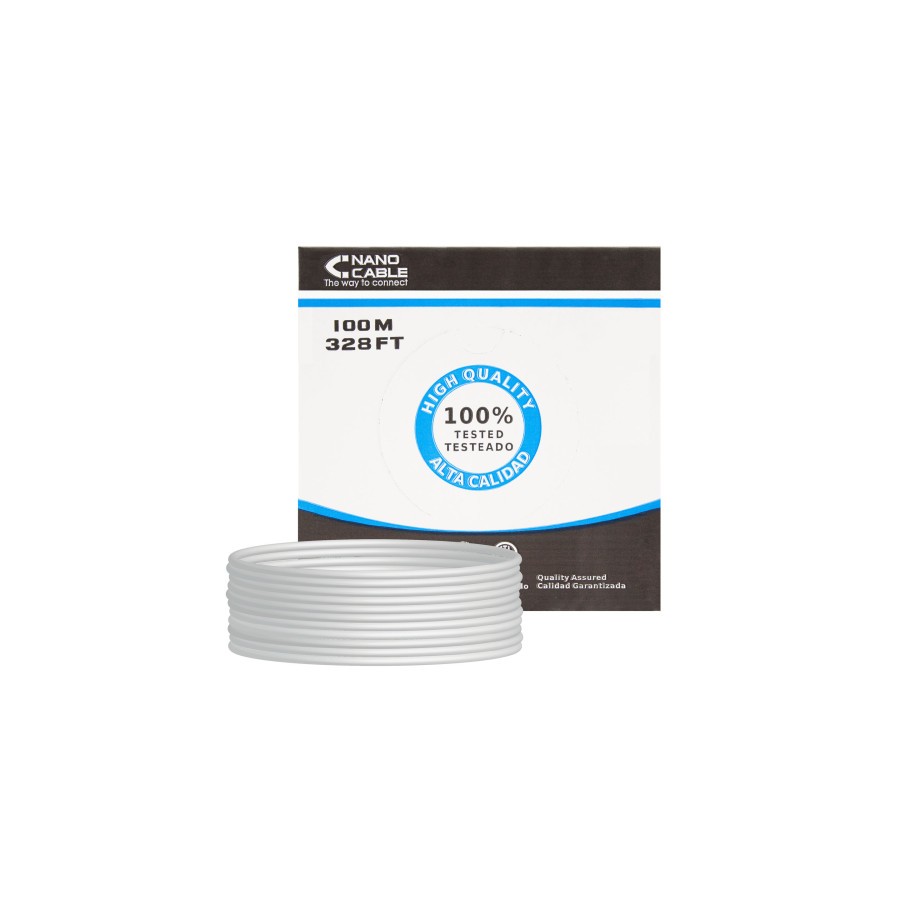 39941-Nanocable CABLE RED RJ45 CAT.5E FTP RIGIDO AWG24, 100 M