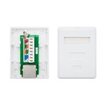 39966-Nanocable ROSETA DE SUPERFICIE PARA RJ45 CAT.6 FTP 1 TOMA, BLANCO