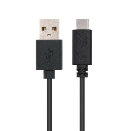40030-Nanocable USB 2.0, 0.5m cable USB 0,5 m USB C USB A Negro