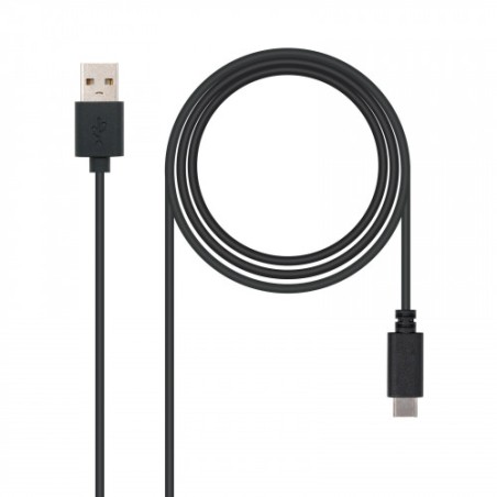 40031-NANOCABLE CABLE USB 2.0. TIPO USB-C/M - A/M. NEGRO 1M