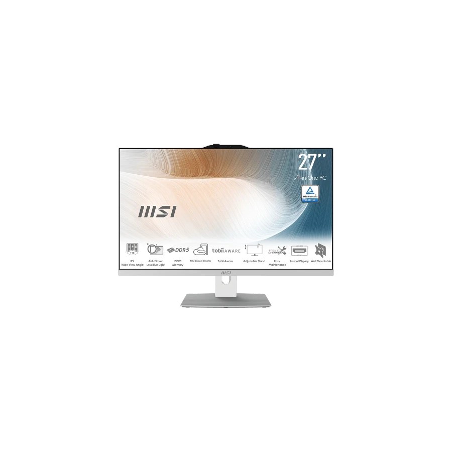 40091-MSI AIO MODERN AM272P 1M-1423EU. 27" IPS LED FHD. INTEL  IRIS XE GRAPHICS. SO-DIMM DDR5 16GB (8GB*2). 512G M.2 PCI