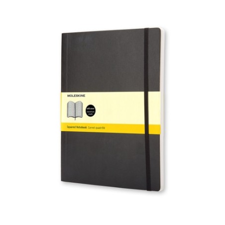 4027-LIBRETA CLASICA TAPA BLANDA NEGRA XL (19X25CM) CUADRICULADA MOLESKINE QP622
