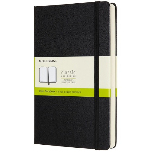4029-LIBRETA CLASICA MAYOR GROSOR NEGRA L (13X21CM) LISA TAPA DURA MOLESKINE QP062EXP